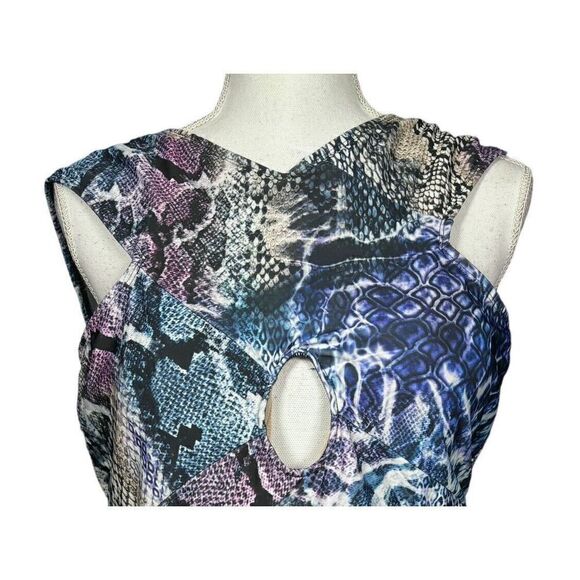 New Monif C Swimsuit w/Cover Up Plus Size 1X Havana Bandage Purple Snake Print - Picture 6 of 16